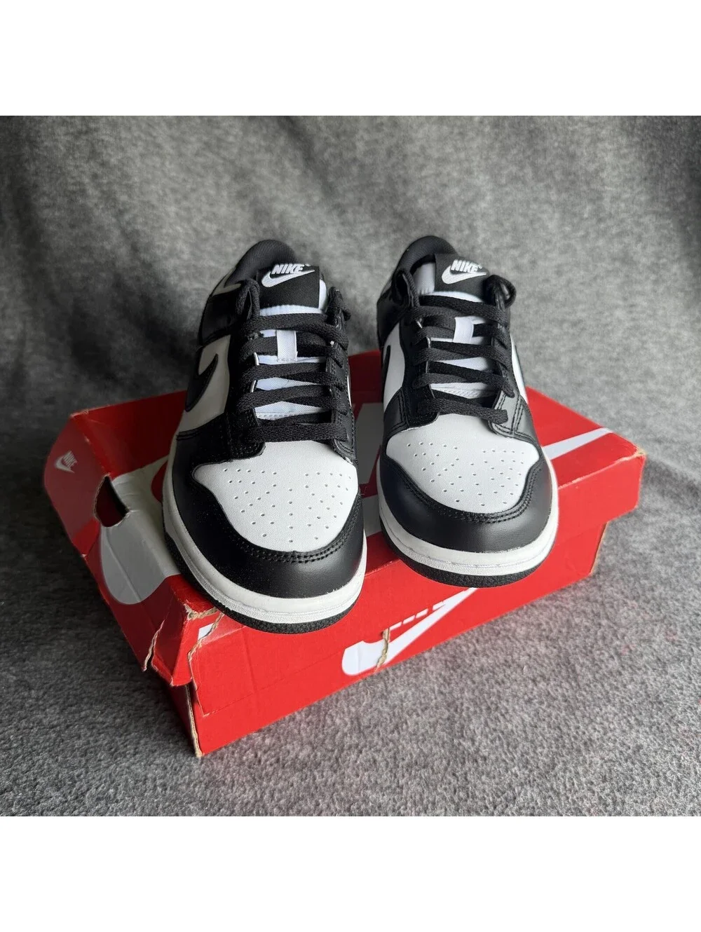 Nike Dunk Low Shoes Youth 7Y Panda GS Basketball Sneakers CW1590-100